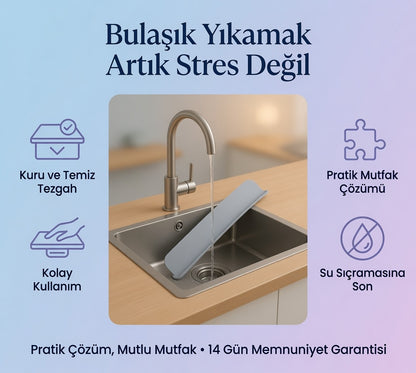 HydroBlock Silikon lavabo sıçrama koruyucusu